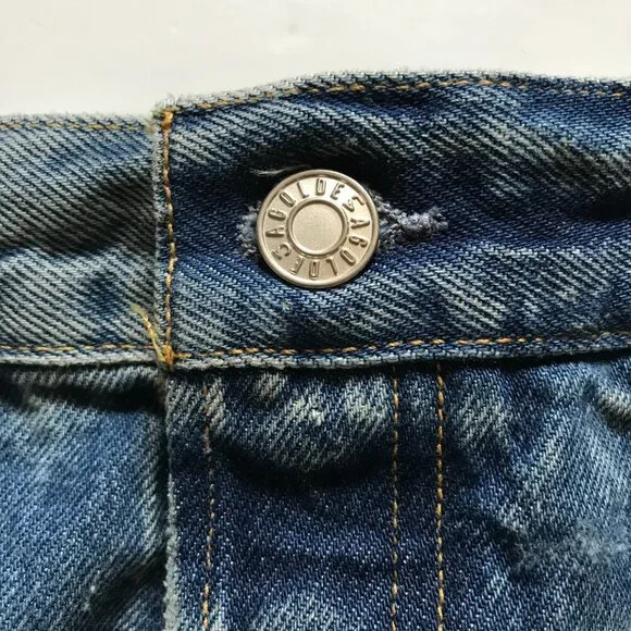 NWT AGOLDE Parker Vintage Cut Off Jean Denim Shorts Womens 31 Blue Organic NEW